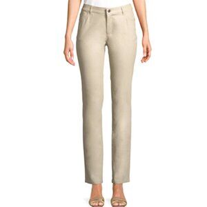 Lafayette 148 Waxed Denim THOMPSON Jeans Frosted Gold